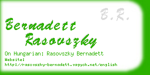 bernadett rasovszky business card